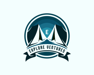 Explorer Camping Tent logo design