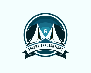 Explorer Camping Tent logo design