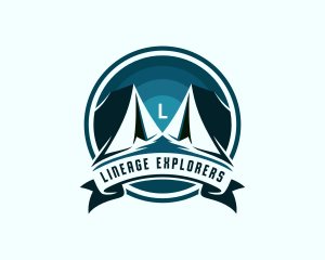 Explorer Camping Tent logo design