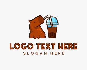 Bubble Tea Capybara logo