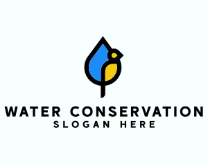 Water Drop Bird  logo