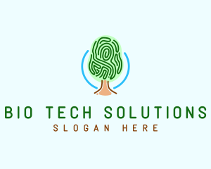 Fingerprint Pattern Tree logo design