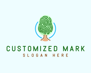 Fingerprint Pattern Tree logo