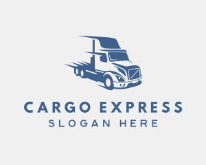 Express Logistics Trucker logo design