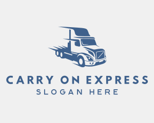 Express Logistics Trucker logo design