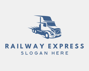 Express Logistics Trucker logo design