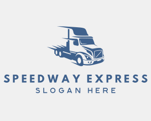 Express Logistics Trucker logo design