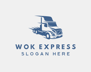 Express Logistics Trucker logo design