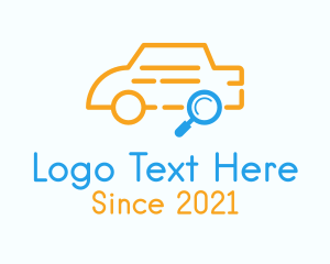 Car Search Outline logo