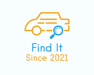 Car Search Outline logo
