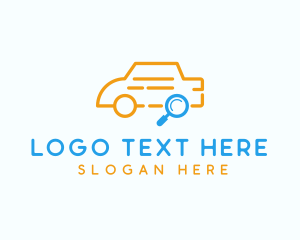 Car Search Outline logo