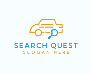 Car Search Outline logo design