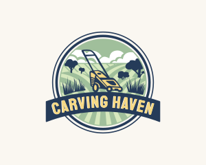 Garden Grass Lawn logo design