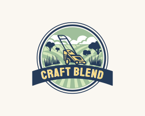 Garden Grass Lawn logo design