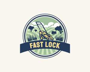 Garden Grass Lawn logo design