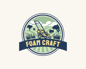 Garden Grass Lawn logo design