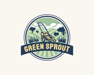 Garden Grass Lawn logo design