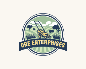 Garden Grass Lawn logo design