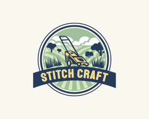 Garden Grass Lawn logo design