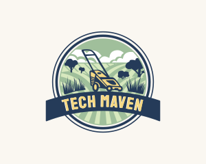 Garden Grass Lawn logo design