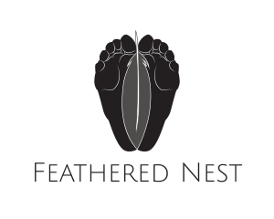 Feet Feather Reflexology logo design
