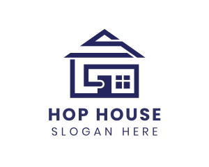 Village House Structure logo design