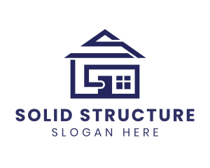 Village House Structure logo design