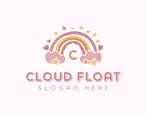 Preschool Rainbow Cloud logo design