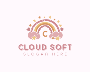 Preschool Rainbow Cloud logo design