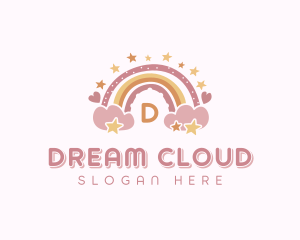 Preschool Rainbow Cloud logo design