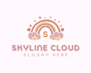 Preschool Rainbow Cloud logo design