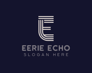 Industrial Stripes Letter E logo design