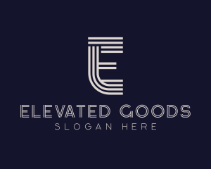 Industrial Stripes Letter E logo design