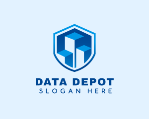 Chart Data Shield logo design