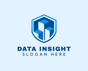 Chart Data Shield logo design