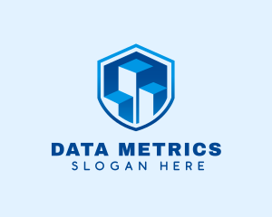 Chart Data Shield logo design