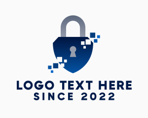 Pixel Protection Padlock logo