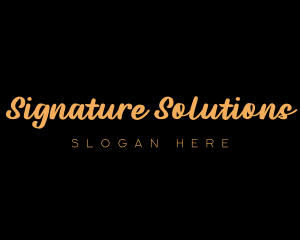 Elegant Handwritten Brand logo