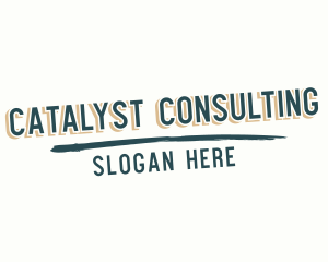 Slant Texture Underline logo