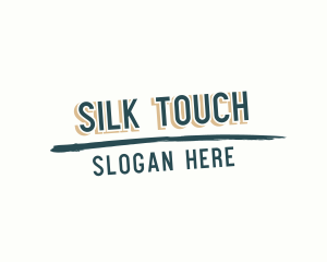 Slant Texture Underline logo design