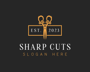 Upscale Barber Shears logo design