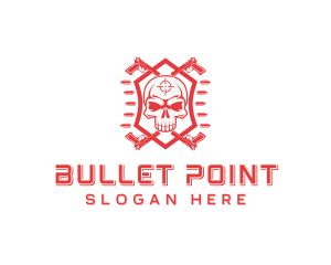 Skull Pistol Mercenary logo design