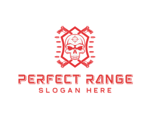 Skull Pistol Mercenary logo design