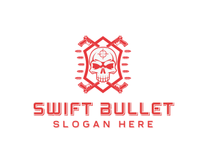 Skull Pistol Mercenary logo design