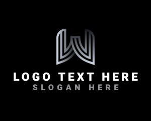 Modern - Modern Industrial Letter W logo design