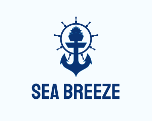 Ferry Ship Anchor  logo design