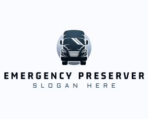 Courier Truck Automotive logo design