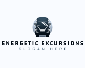 Courier Truck Automotive logo design