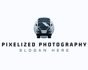 Courier Truck Automotive logo design