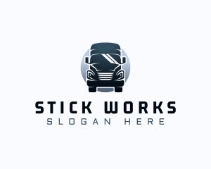 Courier Truck Automotive logo design